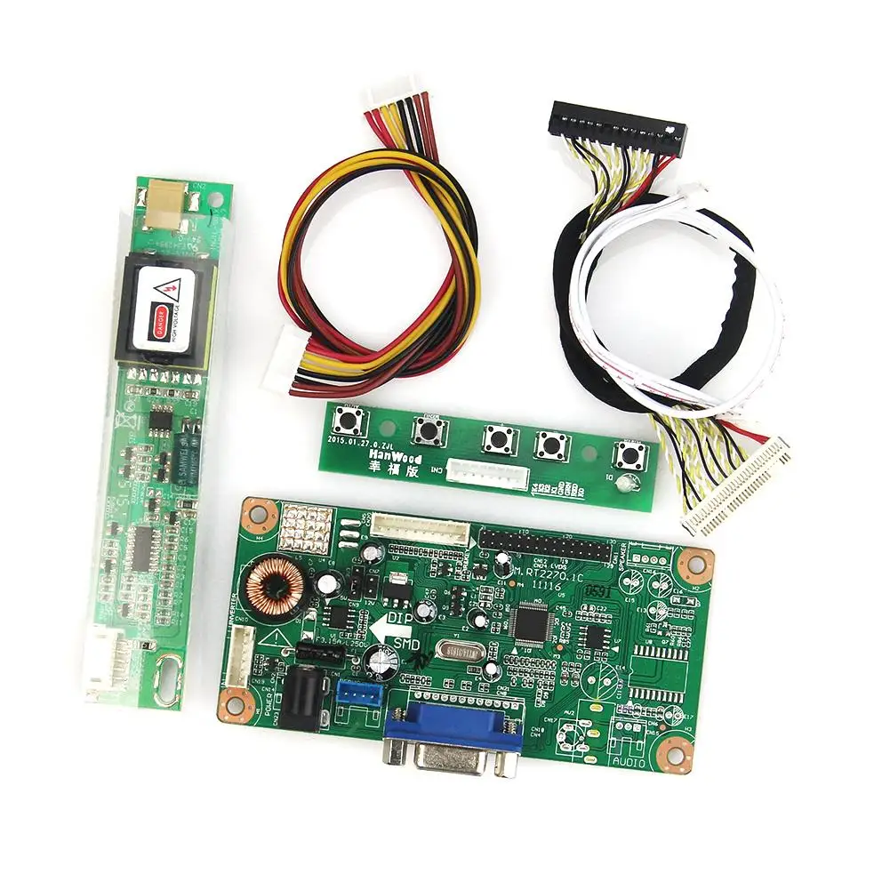 ЖК дисплей/светодиодный контроллер драйвер платы (VGA) для QD15TL04 QD15TL02 1280x800 LVDS