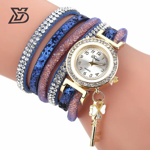 Duoya Quartz Clock Watch Women Fashion creative Crystal Rhinestone Bracelet Watc Duoya Quartz Clock Watch Women Fashion creative Crystal Rhinestone Bracelet Watc