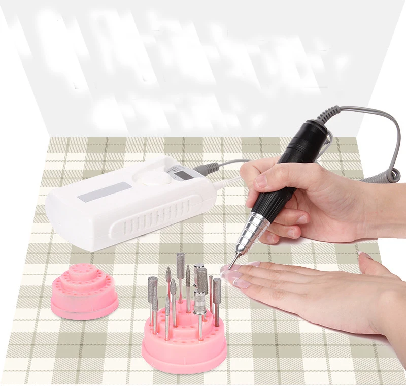 

48 Holes Nail Drill Bit Holder Stand Displayer Acrylic Cover Nail Drill Bit Container Storage Box Manicure Nail Art Tool