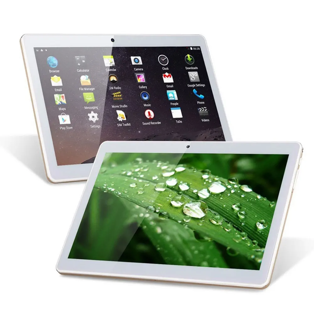 

HOT Tablet 10.1" inch IPS 1300W Pixels Quad-Core Tablet Android4.4 1GBRAM 16GB ROM Wifi 3G call Dual SIM dual standby TF USB