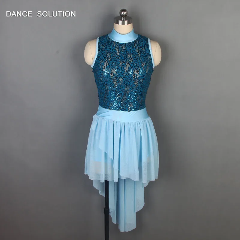 

Girls and Women Sequin Lace Ballet Dancing Dress Lyrical and Contemporary Dance Costume for Performance 11 Sizes 16027-3