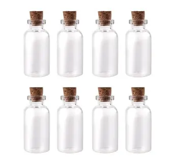 

50pcs Mini Glass Bottles Jars With Cork Wish Note Craft Clear Bottle For For Decoration Artware Bottles Crafts Gift Wedding