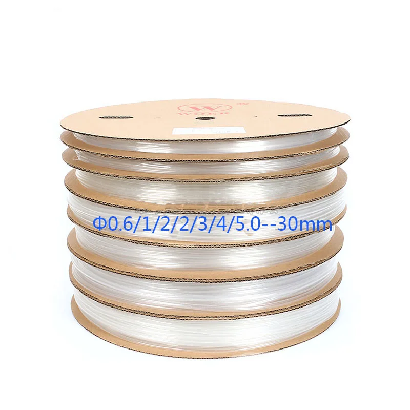 

Free shipping 100M/1Roll Rohs 2:1 cable sleeve 5/6/8/10MM Heat Shrinkable Tube shrink sleeve Wire transparent