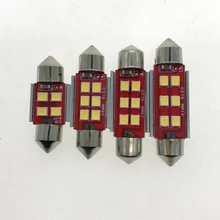 10 шт. Voiture светодиодный Feston 12 V 24 V с can-bus 2835 Светодиодный 4SMD 6SMD гирлянда 31 мм 36 мм/39 мм/41 мм лампа для чтения лампа для салона автомобиля