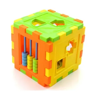 

2016 New Colorful Baby Block Matching Building Educational Toy Cartoon Model Plastic Educational Building Toy Child