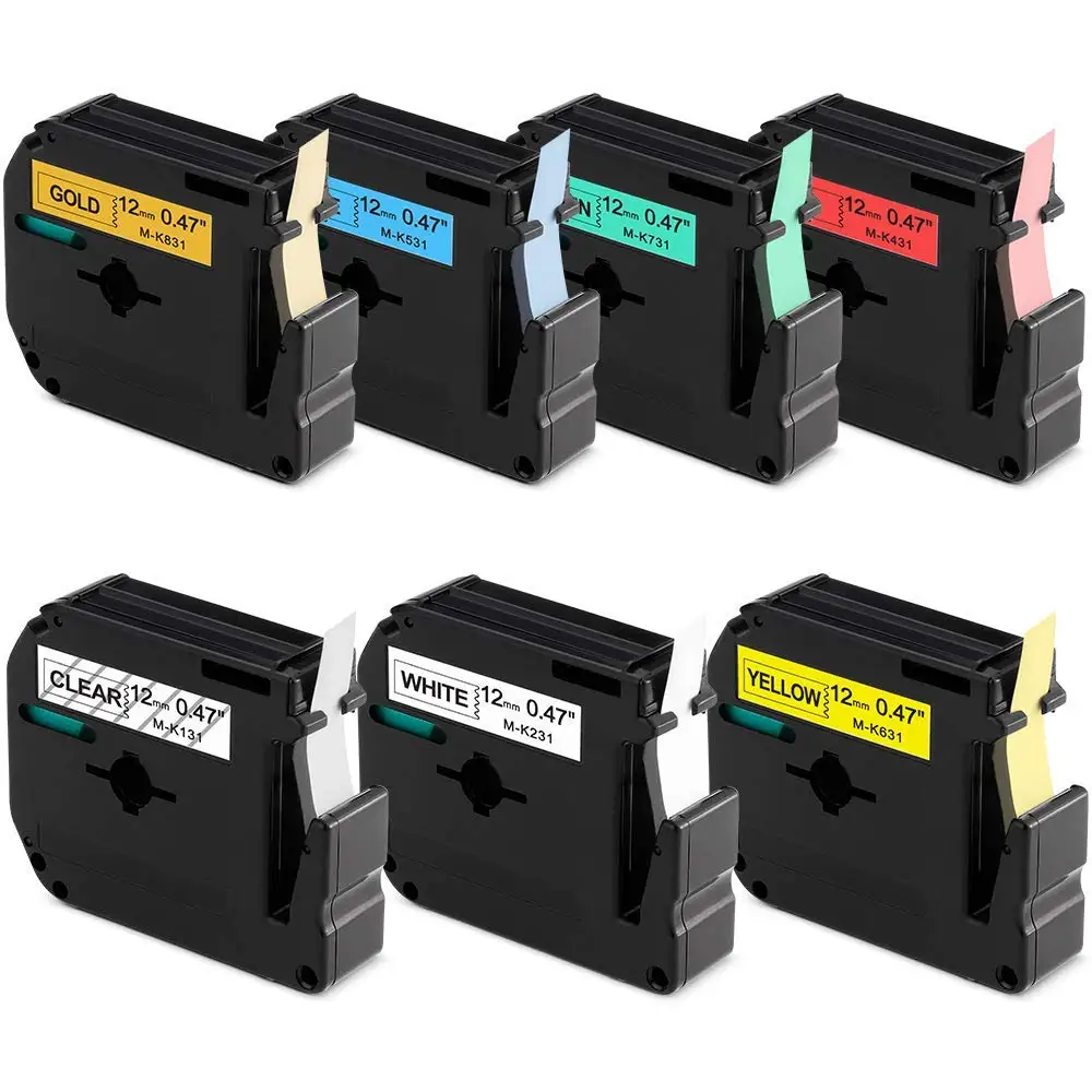 

P-Touch M Tape MK131 MK231 MK431 MK531 MK631 MK731 MK831 Label Tapes Compatible for Brother PTouch PTM95 PT65 PT70 Label Maker
