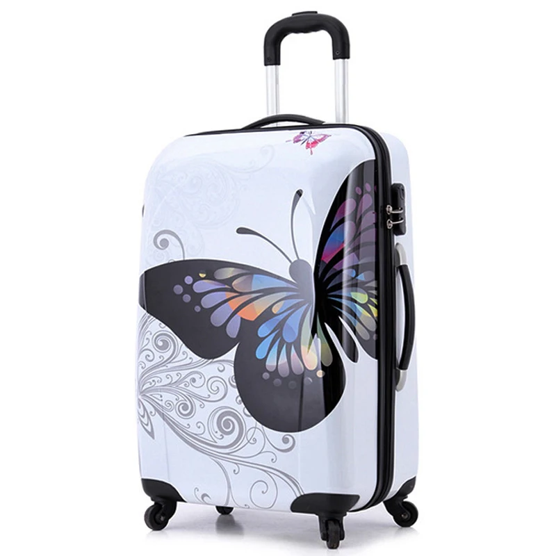24 дюймов Горячая удивительные Лидер продаж Япония бабочка ABS чехол для тележки багажа/тяга багажник/путешественник случай коробку с колеса
