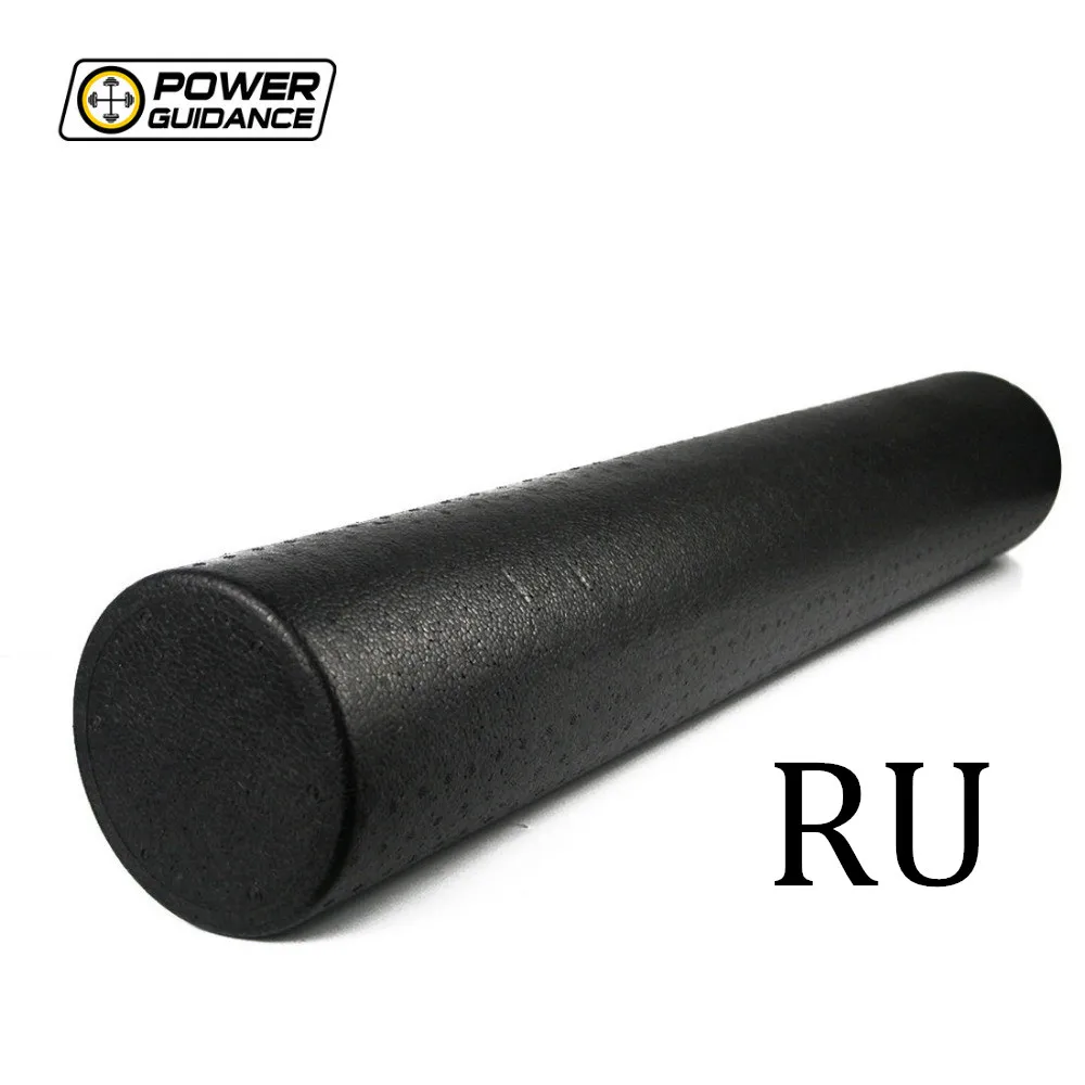 Ролик из пены power guidance 90 см EPP черный ролик для йоги массажный мышечной ткани