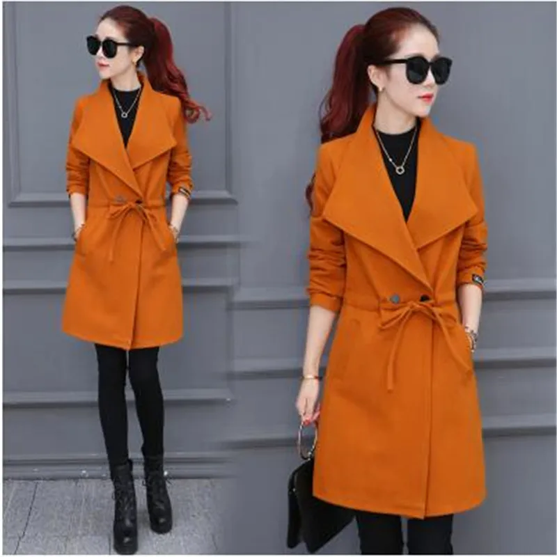 

Autumn female clothes new high-grade cashmere temperament coat fashion women's clothing Han edition cloth coa OK52