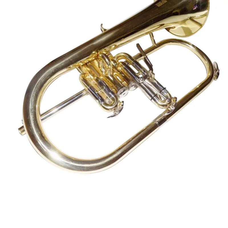 Bb ключ flugelhorn лаковая отделка Monel поршень чехол с мундштуком Flugel Horn Instrumento Musicais professionais