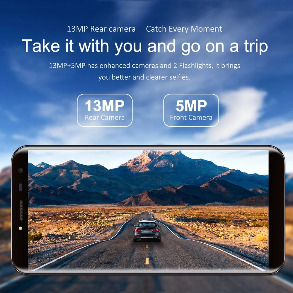 Смартфон Oukitel C8 5 дюйма 18:9 Infinity дисплей Android 7 0 3000 мАч 2 Гб ОЗУ 16 MT6580 четырехъядерный