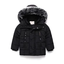 Children’s jacket 2017 winter children’s clothing fashion boys coat new style children’s large fur collar coat