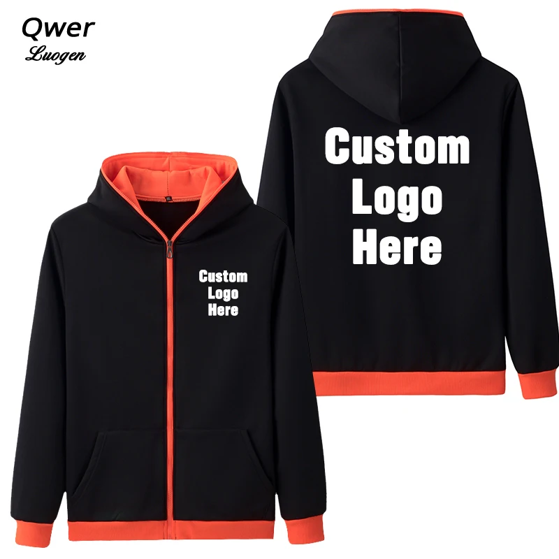 2019 New Arrival for Spring Living Coral Custom Men Women Hoodies DIY Logo Design Hoodie Zipper Coat Jacket Sweatshirts 