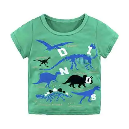 Baby Boys Girls Summer Clothes Children T shirts Brand Tee Shirt Cotton Tops Kids Clothing Cartoon Pattern T-shirts BBT113 - Цвет: As photos