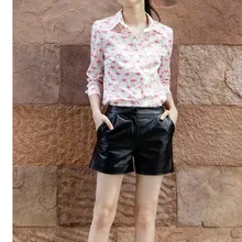 Nice Spring Autumn Women Blouses Animal Printed Shirts Long Sleeve Lapel Tops European Fashion Bluse Tops HH0808