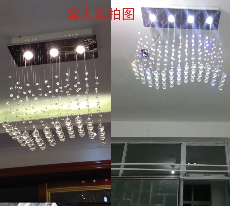 Современная мода K9 хрустальные люстры светодиодные лампы для гостиной столовой люстра GU10 Светодиодный светильник люстра светильник ing