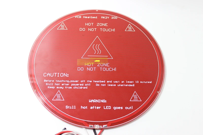 

RepRap 3D Printer Parts PCB MK2Y Heatbed + Cable + NTC Thermistors with DuPont head Aluminum Heated Bed Diameter