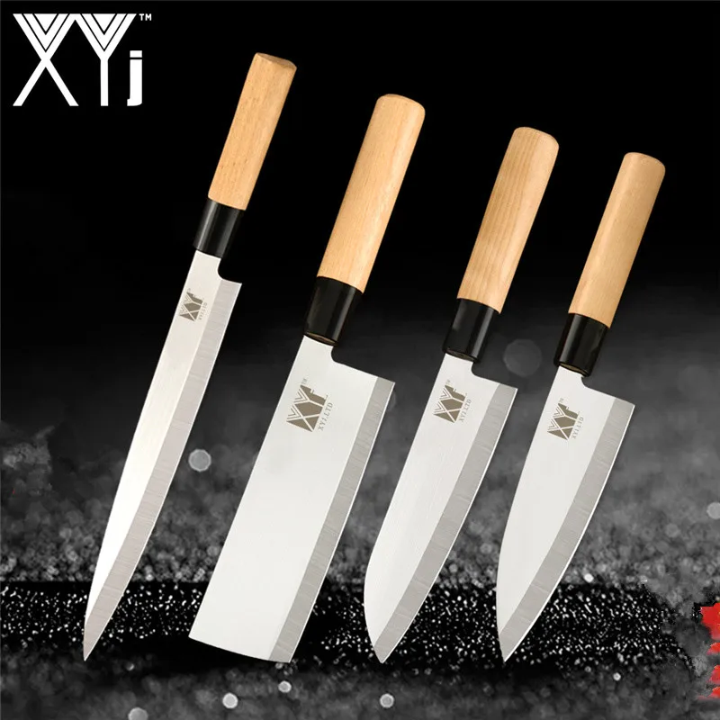 Najtaniej XYj styl japoński nóż ze stali nierdzewnej zestaw 9 krojenie 6.5 Chef Santoku nóż do krojenia ostry nóż mięso ryby narzędzia kuchenne