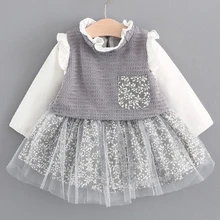 Keelorn/платья для маленьких девочек коллекция года, весенне-весеннее хлопковое платье для девочек платье принцессы для дня рождения, вечеринки, распродажи от 6 месяцев до 24 месяцев