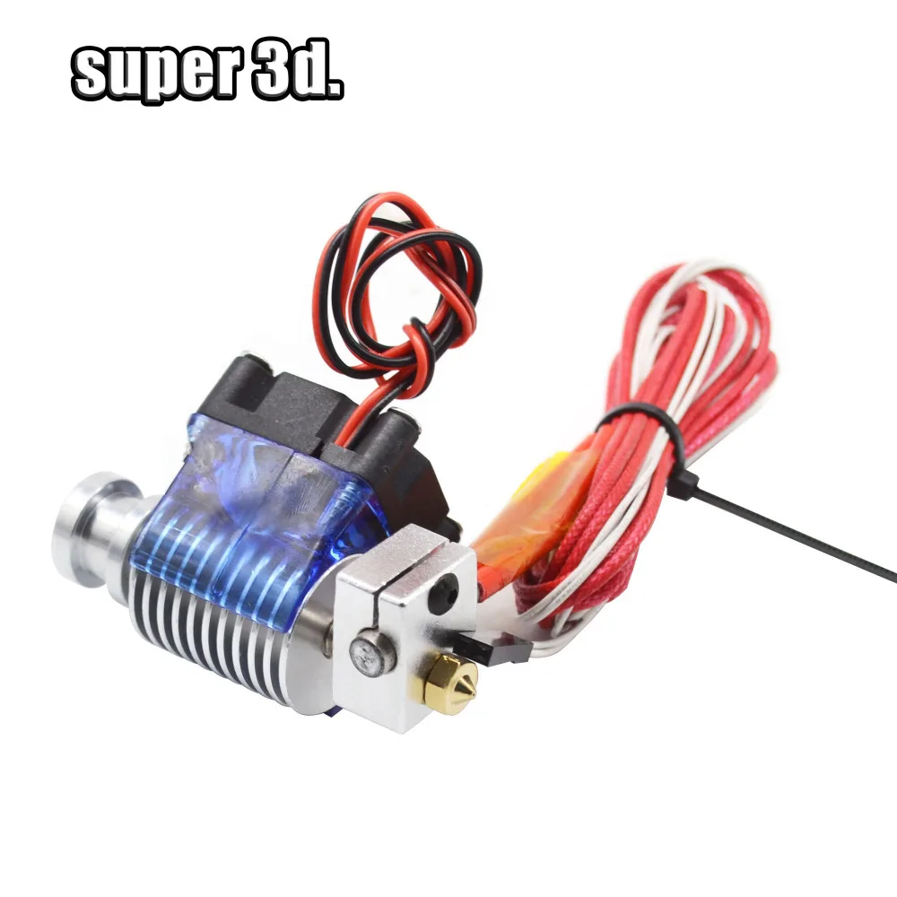 E3D V6 واد مسافة قصيرة J-رئيس Hotend 12 V/24 V ل 1.75 مللي متر/3.0 مللي متر الطارد مع التبريد مروحة جميع المعادن throt ل 3D طابعة