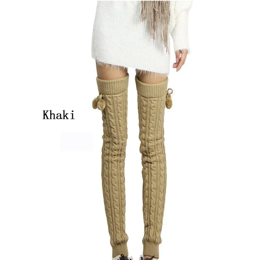 Buy Winter Knitted Leg Warmers for Women Fashion Thick