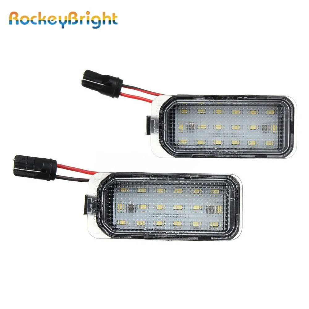 Rockeybright Error Free led rear license plate light For Ford Fiesta JA8 for Focus DYB S-max LED number plate lamp Car styling 1set smd number plate lamp led kit error free for opel zafira b astra h corsa d insignia led license plate light