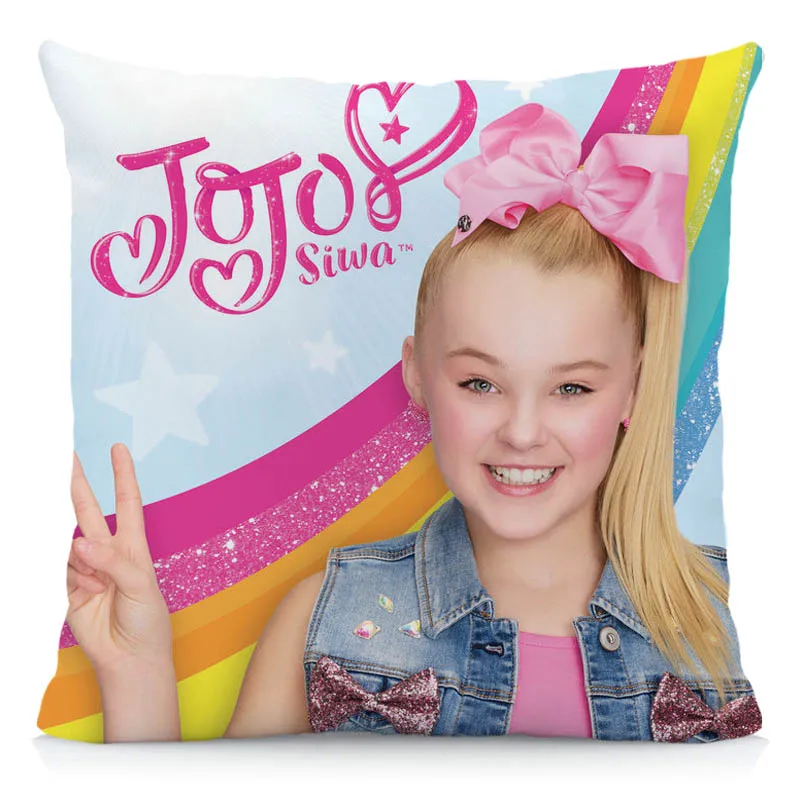 Xunyu JoJo Siwa Наволочка на подушку размером 45*45 см милая девушка Подушка Чехол Наволочка из полиэстера домашняя наволочка для декоративной диванной подушки для дивана