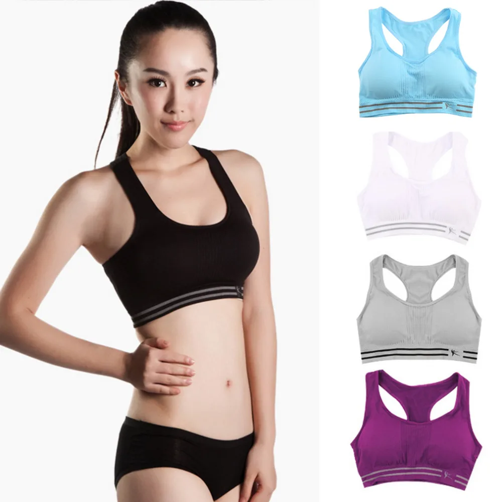 Sexy Women Fitness Bra Padded Compression Workout Tops