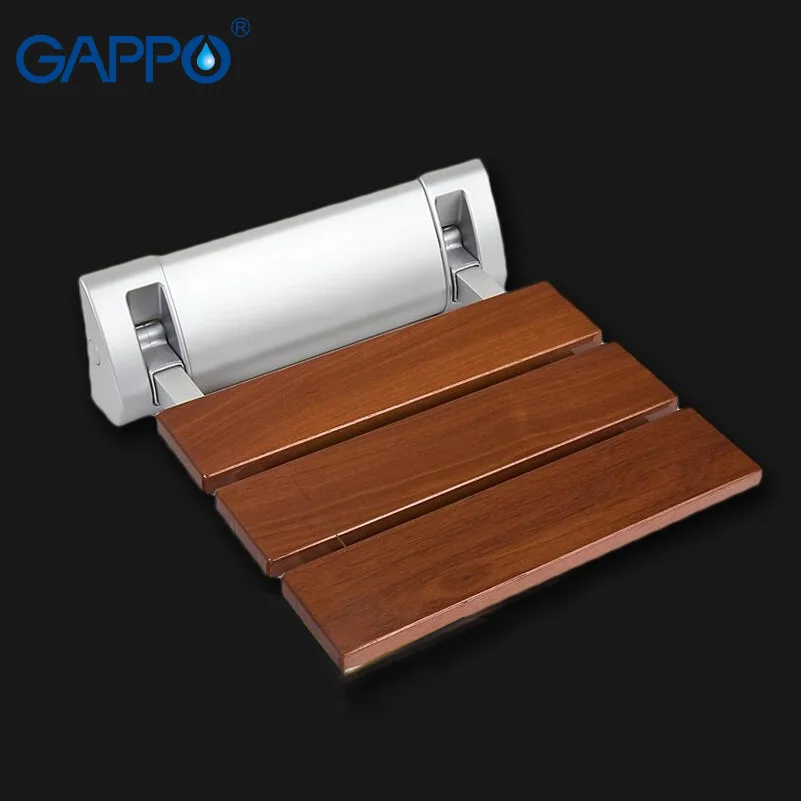 GAPPO Wall Mounted Shower Seats Solid wood folding seat bathroom relax chair shower Stool toilet