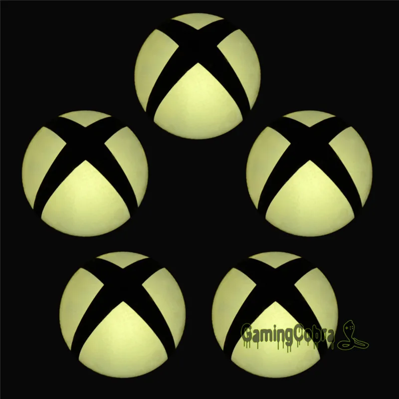 Логотип Кнопка питания обернуть наклейки светодиодный цвет изменить кожный чехол для Xbox One консоли - Цвет: 5 pcs Yellow