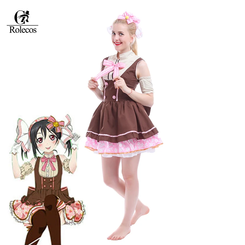 Rolecos костюм для косплея аниме Love Live Нико язава костюмы платье горничной|cosplay costume
