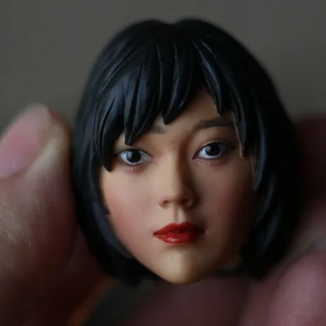 

[ESTARTEK] 1/6 Asian Female Head Sculpt with Short Hair Props for 12" Collectible Action Figures DIY