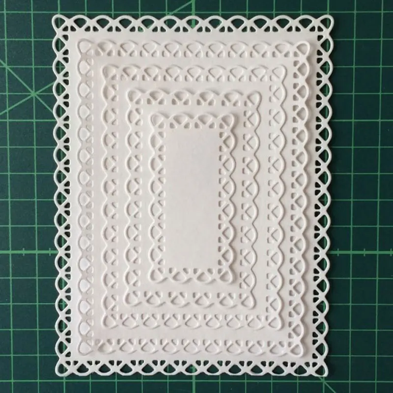 Download 5Pcs decorated rectangle Frame Metal Cutting Dies ...