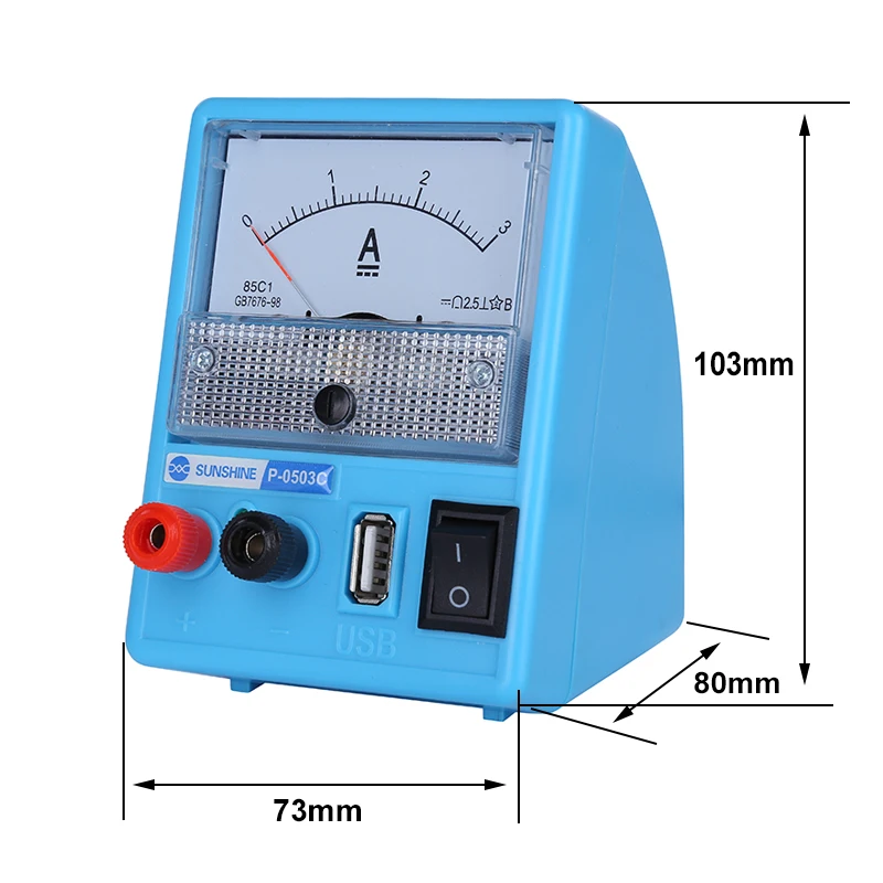 110 V-240 V DC источник питания Амперметр для ремонта мобильных телефонов 5V 3A Амперметр заряда батареи защита от короткого замыкания