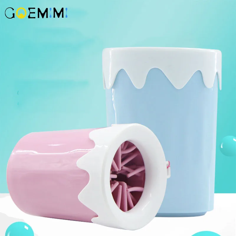 

Dog Paw Cleaner Cup Soft Silicone Combs Portable Pet Foot Washer Cup Paw Clean Brush Quickly Wash Dirty Cat Foot Cleaning Bucket