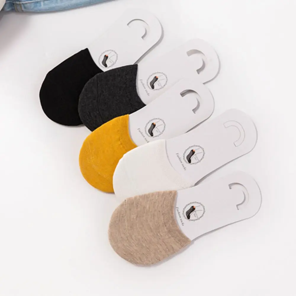 New Woman Summer Forefoot Socks Thin Cotton Sweat Socks Non-slip Slippers High Heels Invisible Half Foot Socks