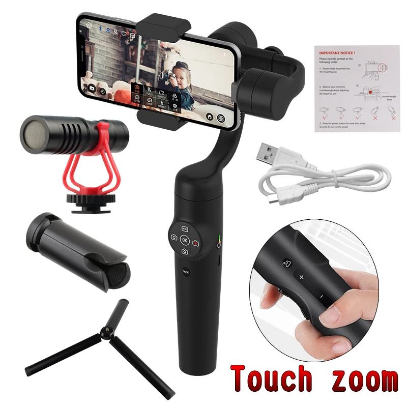 

S1 3-Axis Handheld Gimbal Stabilizer for Smartphone iPhone X samsung S10 smartphone