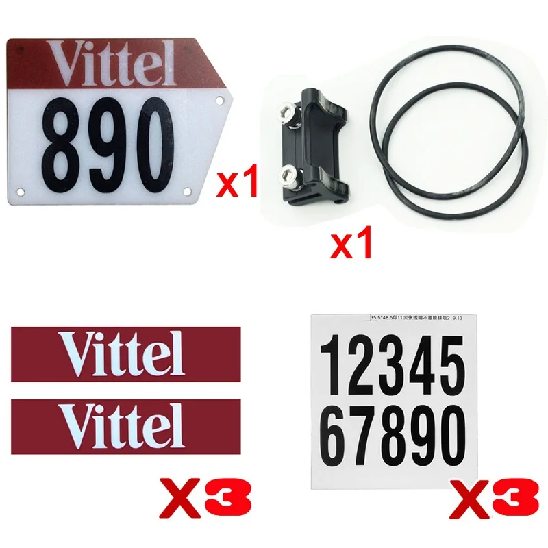 DIY MTB Bike Triathlon Racing Number Plate Mount Holder Cycling Plate Number Holder Cards Bracket Aero Seatpost Vittel Decals