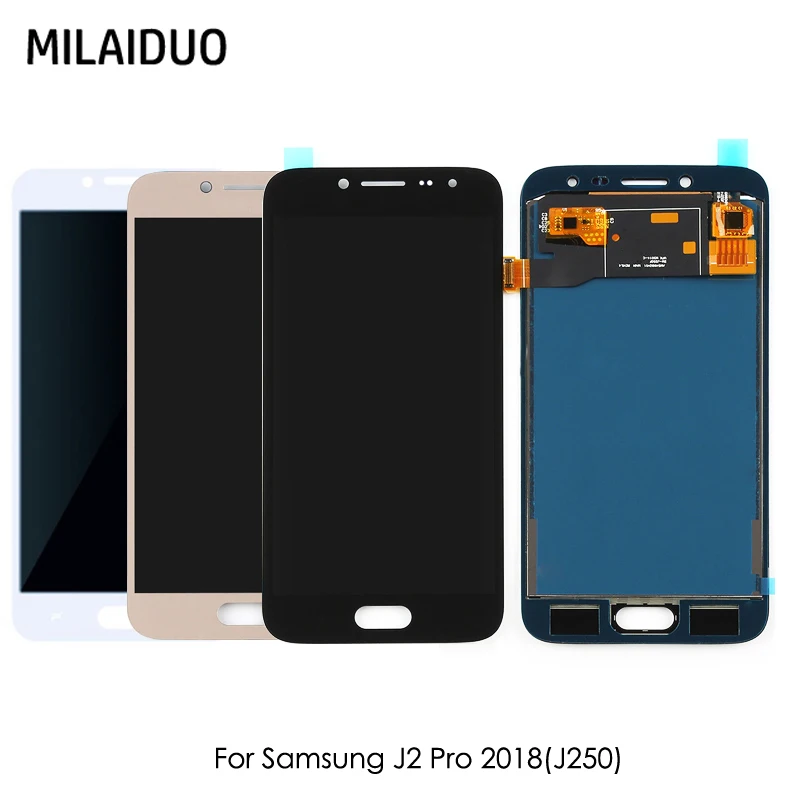 

LCD Display For SAMSUNG Galaxy J2 Pro 2018 J250 J250F J250H J250M Touch Screen Digitizer Adjustable Brightness Assembly