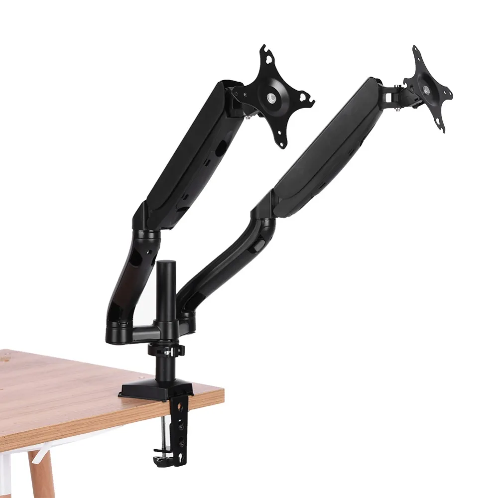 

Dual LCD LED Monitor Desk Mount Stand Heavy Duty Holder Adjustable Screen Stand Suit Screens up to 24 Inch