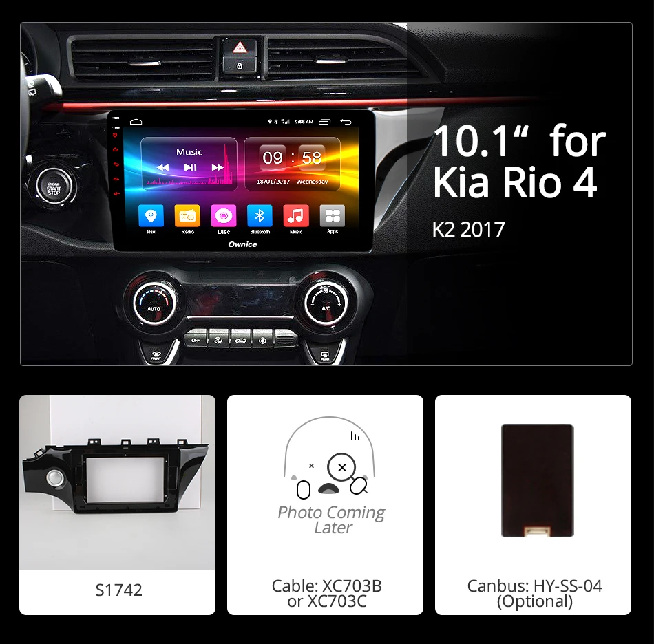 Ownice K1 K2 K3 Автомагнитола для 2017 Kia Octa 8 ядерный Android 9 0 автомобильный dvd плеер gps