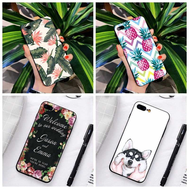 

GerTong Ultra Thin Soft TPU Pattern Case For iPhone X 6 6S 7 Plus 5S SE 8 Plus Vintage Flower Stipes Patterned Back Cover Fundas