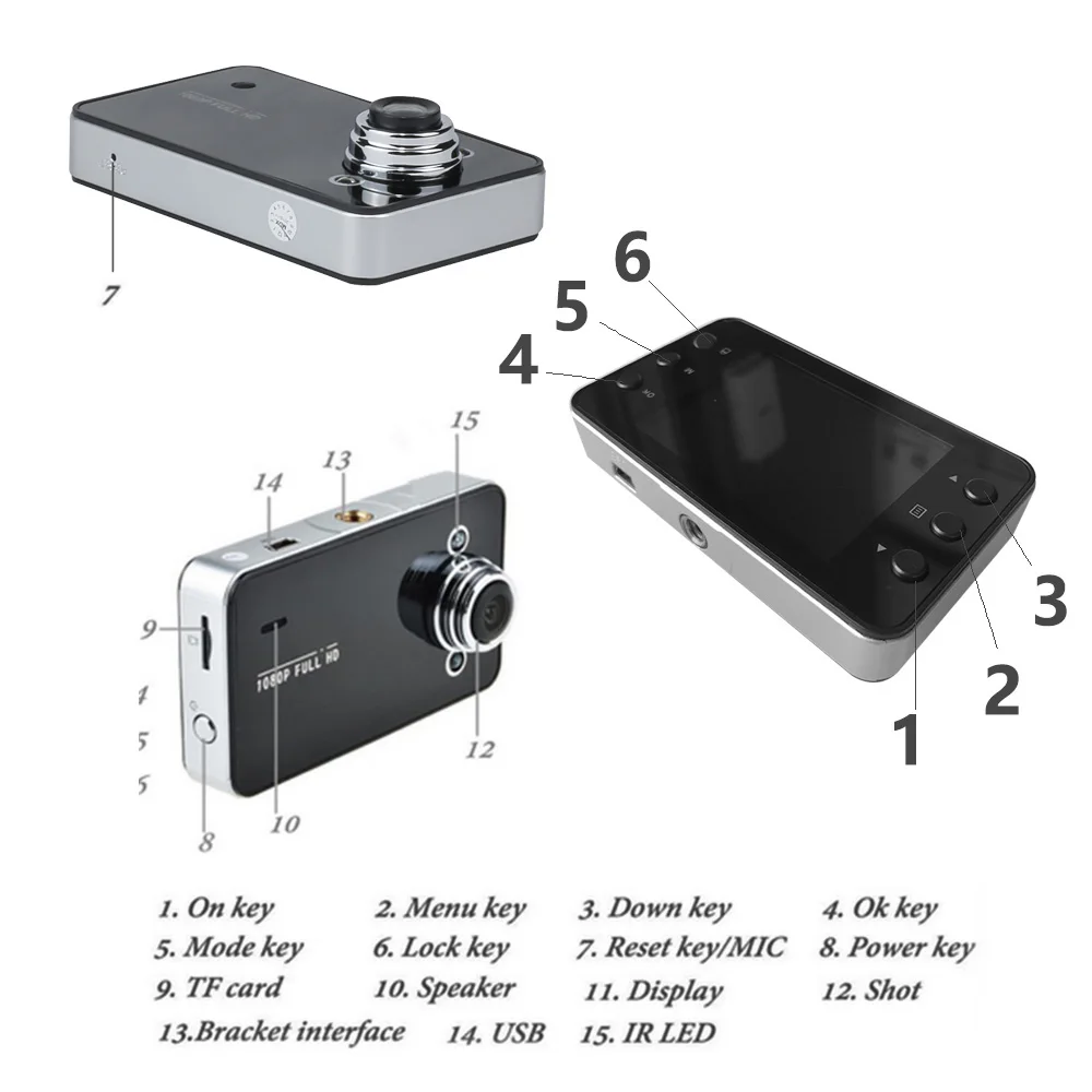 Portable Recorder HD1080 Car DVR Camera Video G-sensor Dash Mini Registrator Camcorder Driving recorder Car Wholesale gifts