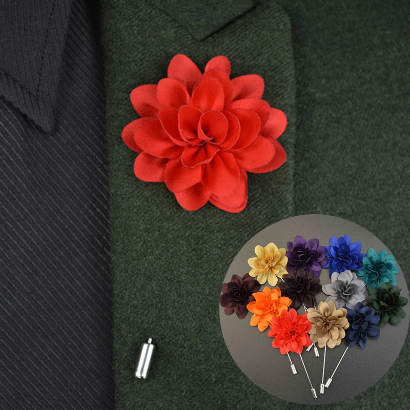 Fashion Handmade Fabric Brooch Wedding Brooch Bouquet Gentlemen Lapel