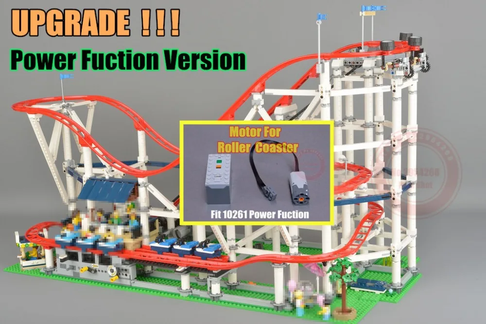 

New MOC Motor Power Functions Roller City Coaster Fit Legoings Technic Streetview Figures Building Block Brick Toy Gift Birthday