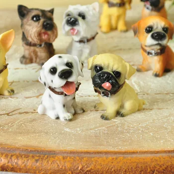 

12 Pcs/Set Dogs Simulation Desk Animal Ornaments Home Furnishing Crafts TV Cabinet Gift Miniature Home Decoration Figurines