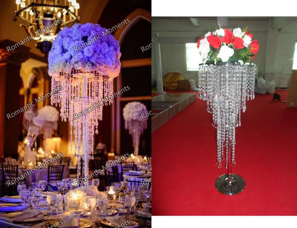 Free 80cm H Wedding Crystal Chandelier Flower Free 80cm H Wedding Crystal Chandelier Flower Stand Banquet Decoration10pcs Lot In Vases From Home Garden On Aliexpress Com Alibaba