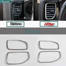 Tonliner 2 Pcs DIY font b Car b font Style Stainless Steel Both Sides Dashboard Outlet
