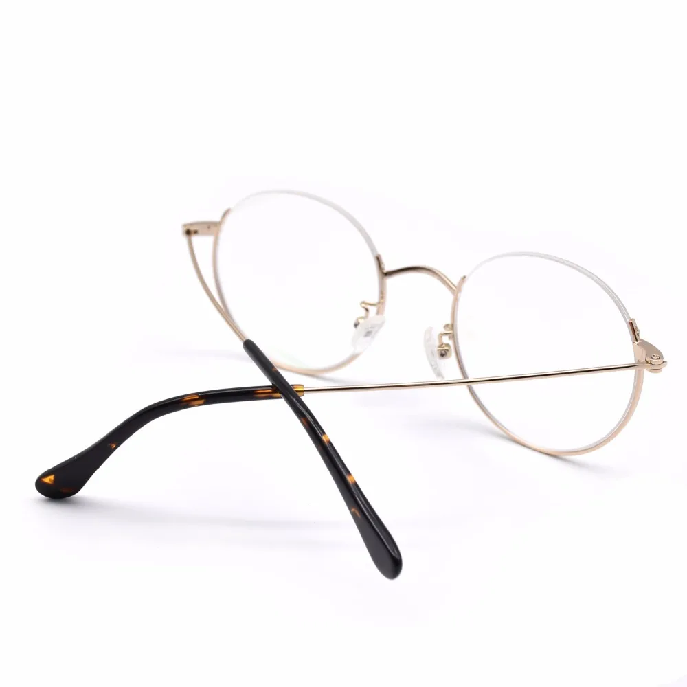 HKUCO Black//Gold Metal Frame Clear Lens Eyewear Glasses