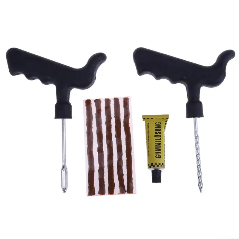 

8pcs/set Car Tire Repair Tool Kit For Tubeless Emergency Tyre Fast Puncture Plug Repair Block Air Leaking for Auto Truck Moto